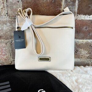 London Fog Cream Crossbody Bag